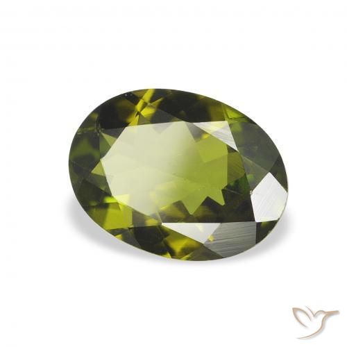 turmalina Verde amarillento natural de 1.01 ct, Ovalada, VVS-VS