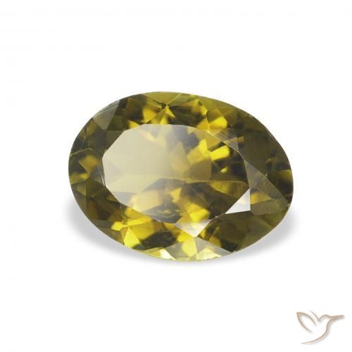 Turmalina Verde oscuro natural de 1.01 ct, Ovalada, VS