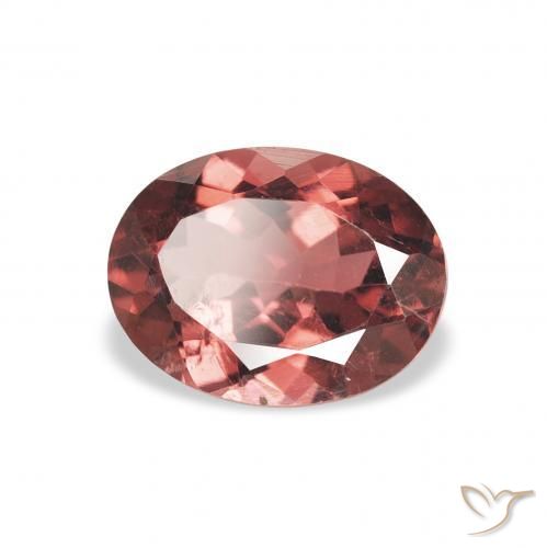 turmalina Rojo carmesí natural de 1.35 ct, Ovalada, VS