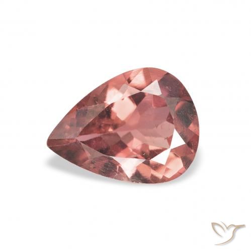 Turmalina Naranja rojizo natural de 0.95 ct, En forma de pera, VS