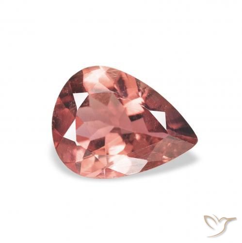 Turmalina Naranja rojizo natural de 0.95 ct, En forma de pera, VS