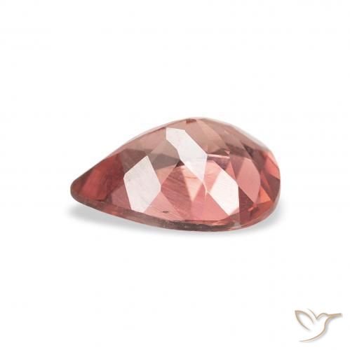 Turmalina Naranja rojizo natural de 0.95 ct, En forma de pera, VS