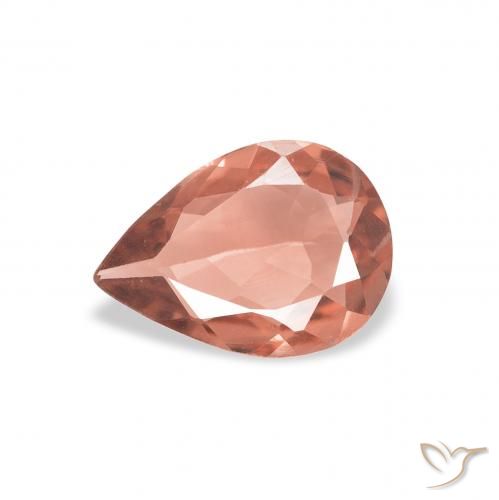 turmalina Rojo medio natural de 0.65 ct, En forma de pera, VVS-VS