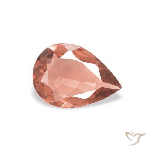 turmalina Rojo medio natural de 0.65 ct, En forma de pera, VVS-VS
