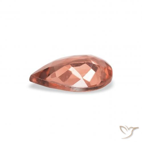 turmalina Rojo medio natural de 0.65 ct, En forma de pera, VVS-VS