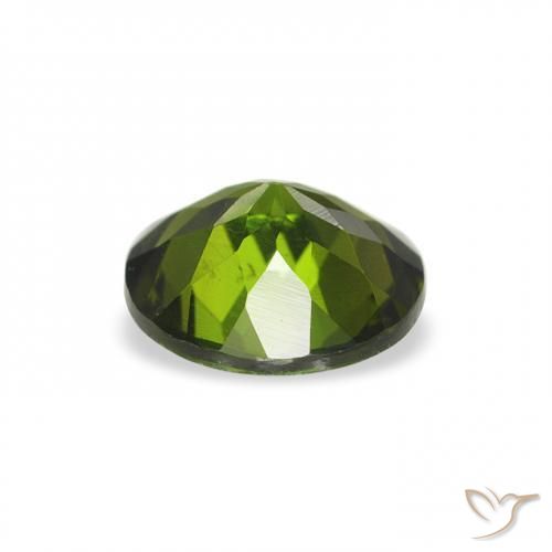 Turmalina Verde bosque natural de 0.64 ct, Redondo, VVS