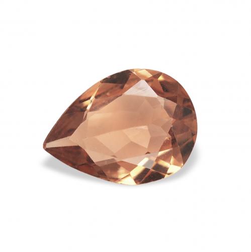 Turmalina Rojo ladrillo natural de 0.78 ct, En forma de pera, VVS
