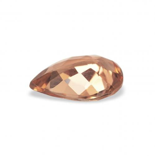 Turmalina Rojo ladrillo natural de 0.78 ct, En forma de pera, VVS