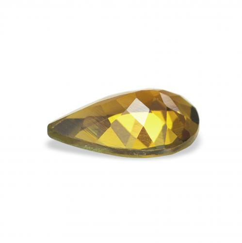 turmalina Marrón dorado natural de 0.91 ct, En forma de pera, VVS
