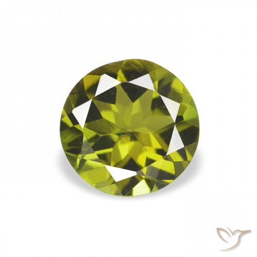 0.68ct Natural Verde bosque cálido Turmalina, Redondo, VVS-VS