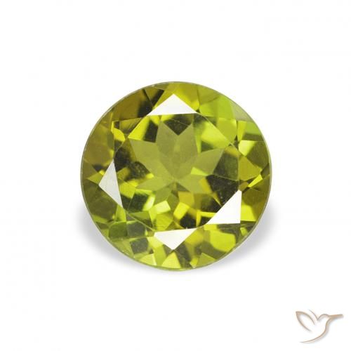 0.89ct Natural Verde bosque cálido Turmalina, Redondo, VVS-VS
