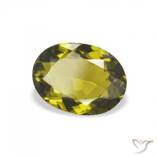Turmalina Verde cálido natural de 1.12 ct, Ovalada, VVS-VS