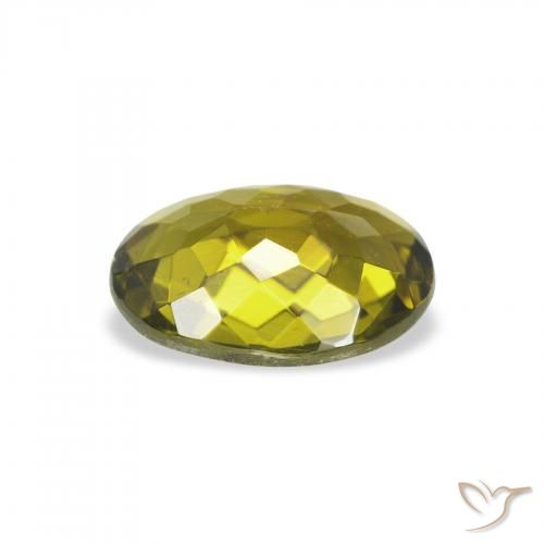 Turmalina Verde cálido natural de 1.12 ct, Ovalada, VVS-VS