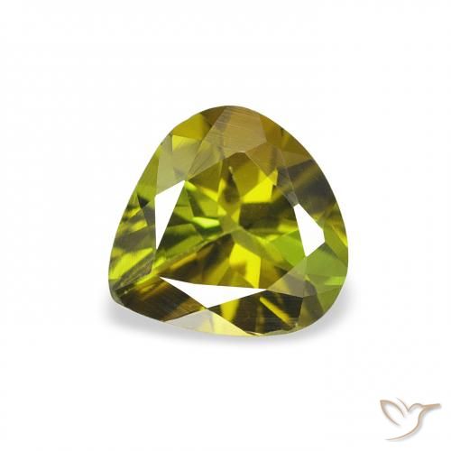 0.66ct Natural Verde oscuro Turmalina, En forma de pera, VVS-VS