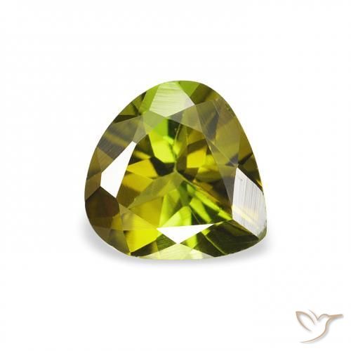 Turmalina Verde oscuro natural de 0.66 ct, En forma de pera, VVS-VS