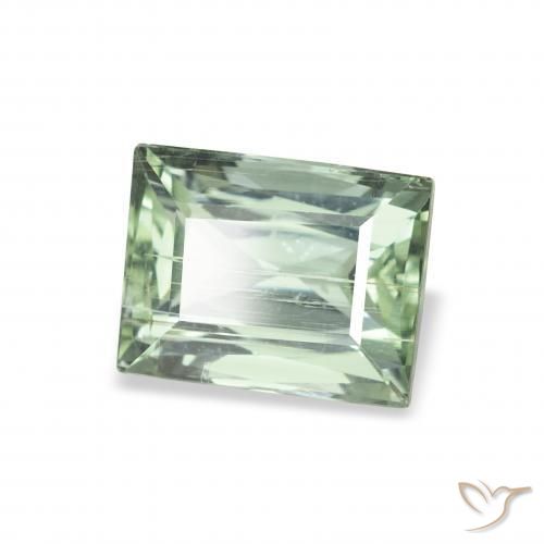 Turmalina Verde bosque claro natural de 1.38 ct, Corte Baguette, VS-SI