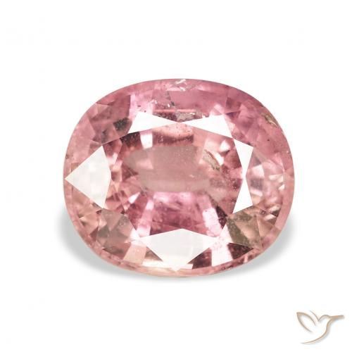3.40ct Natural Rosado cálido claro Turmalina, Ovalada, VS-SI