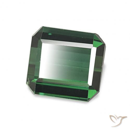 Turmalina Verde oscuro natural de 2.05 ct, Corte Octágono / Esmeralda, VVS-VS