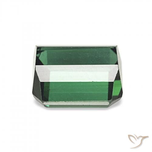 Turmalina Verde oscuro natural de 2.05 ct, Corte Octágono / Esmeralda, VVS-VS