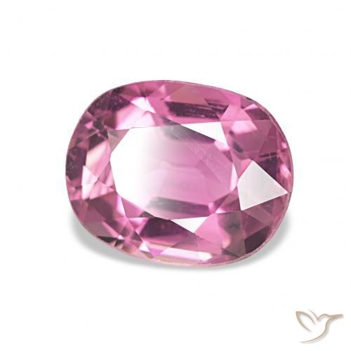 Turmalina Rosado intenso natural de 1.65 ct, Ovalada, VVS-VS