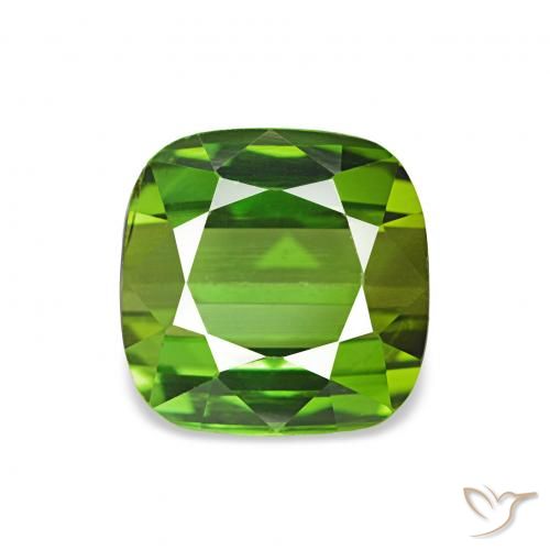 1.75ct Verde medio Turmalina, Forma Cojín, VVS-VS