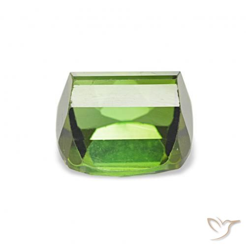 Turmalina Verde medio natural de 1.75 ct, Forma Cojín, VVS-VS