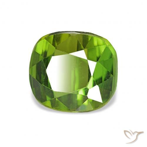 Turmalina Verde vivo natural de 1.98 ct, Forma Cojín, VVS-VS