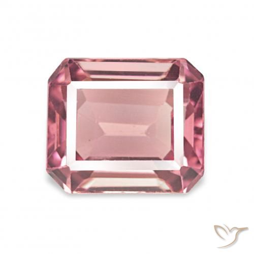 1.50ct Rosado Bubblegum Turmalina, corte esmeralda, VVS-VS