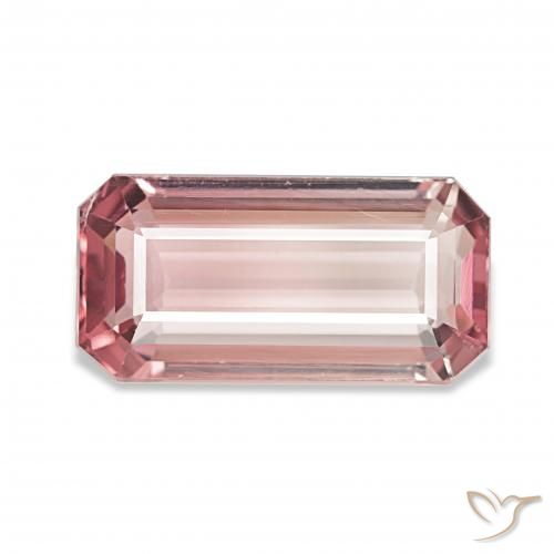 3.74ct Medium Light-Pink Turmalina, corte esmeralda, VS