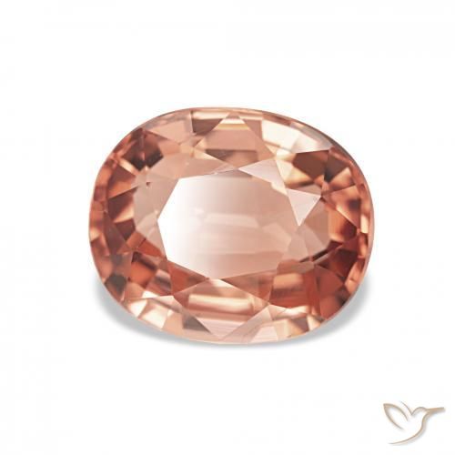 Turmalina Rosado naranja natural de 2.30 ct, Ovalada, VVS-VS