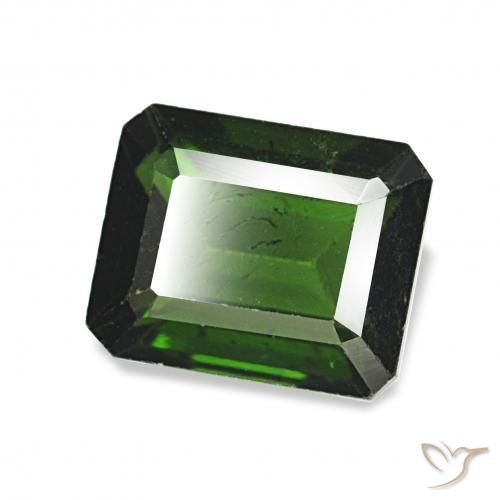 Turmalina Verde oscuro natural de 1.77 ct, Corte Octágono / Esmeralda, VS