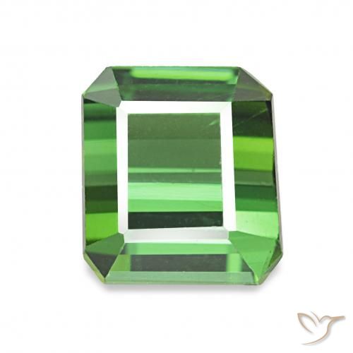 2.06ct Verde medio Turmalina Piedras Preciosas, corte esmeralda, VVS