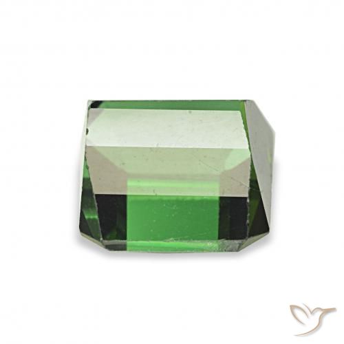 Turmalina Verde medio natural de 2.06 ct, Corte Octágono / Esmeralda, VVS
