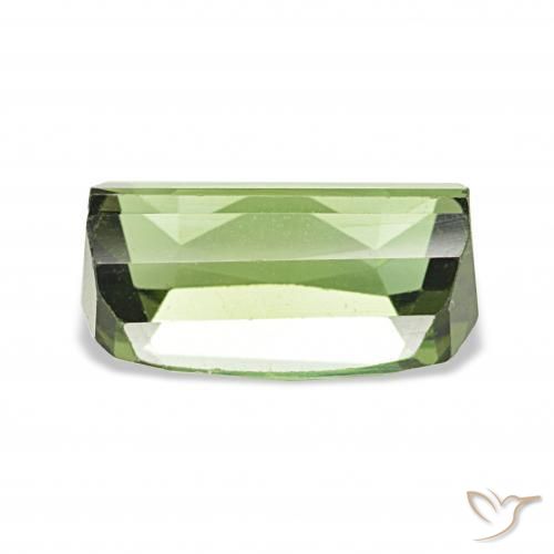Turmalina Verde amarillento natural de 2.96 ct, Forma Cojín, VVS