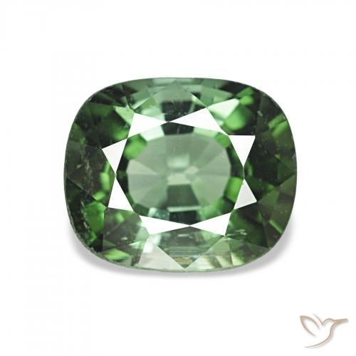 2.02ct Verde oscuro Turmalina, Forma Cojín, VVS-VS
