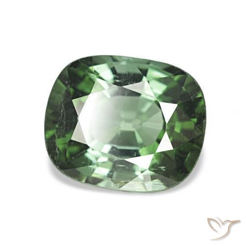Turmalina Verde oscuro natural de 2.02 ct, Forma Cojín, VVS-VS