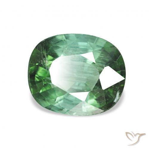 Turmalina Verde claro natural de 1.53 ct, Forma Cojín, VS