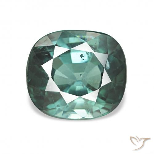 1.87ct Verde azul oscuro Turmalina, Forma Cojín, VS