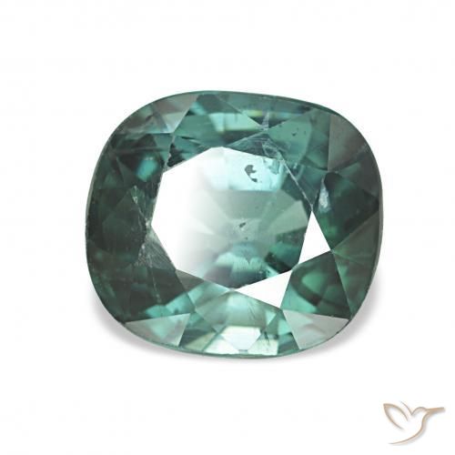 Turmalina Verde azul oscuro natural de 1.87 ct, Forma Cojín, VS