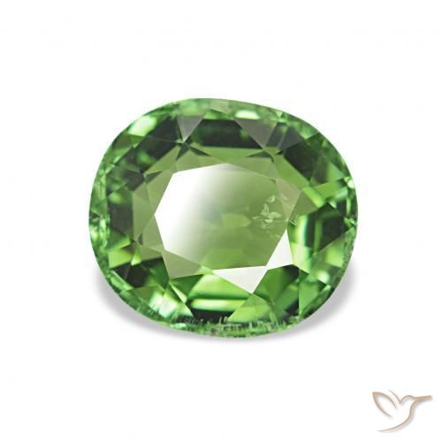 Turmalina Verde oscuro natural de 1.32 ct, Ovalada, VS