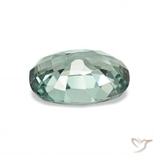 Turmalina Verde grisáceo natural de 1.38 ct, Forma Cojín, VS