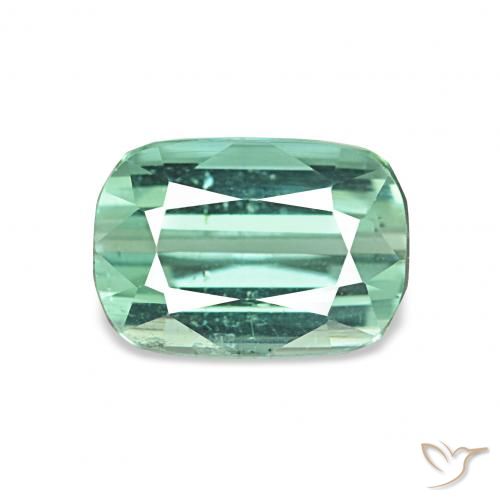 1.75ct Verde azulado claro Turmalina Piedras Preciosas, Forma Cojín, VS