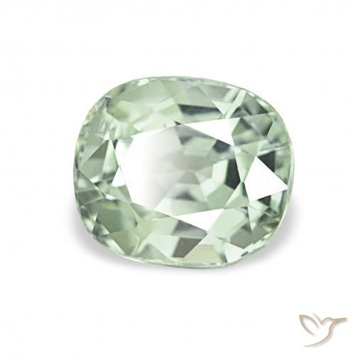Turmalina Verde claro natural de 1.64 ct, Forma Cojín, VVS