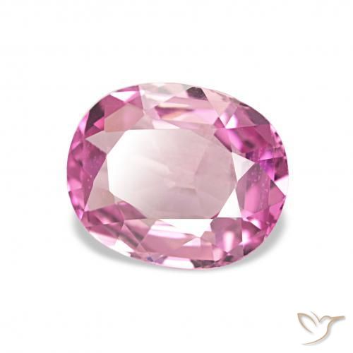 Turmalina Rosado intenso natural de 1.12 ct, Ovalada, VVS