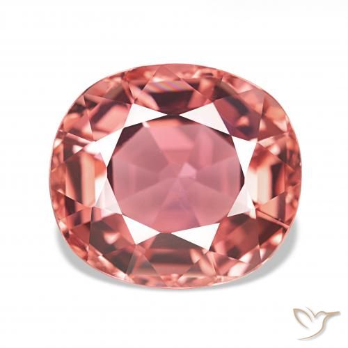 6.31ct Rosa oscuro Turmalina, Forma Cojín, VVS