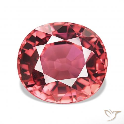 7.63ct Rosado cálido intenso Turmalina, Ovalada, IF