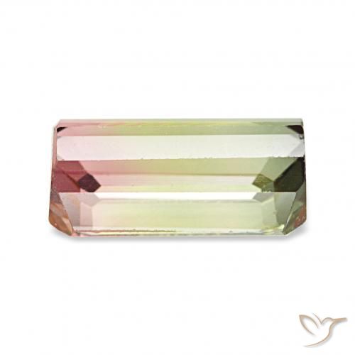 Turmalina Sandía natural de 1.74 ct, Corte Octágono / Esmeralda, VS