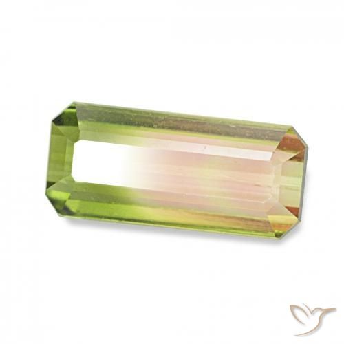 Turmalina Sandía natural de 1.53 ct, Corte Octágono / Esmeralda, VS
