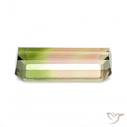 Turmalina Sandía natural de 1.53 ct, Corte Octágono / Esmeralda, VS