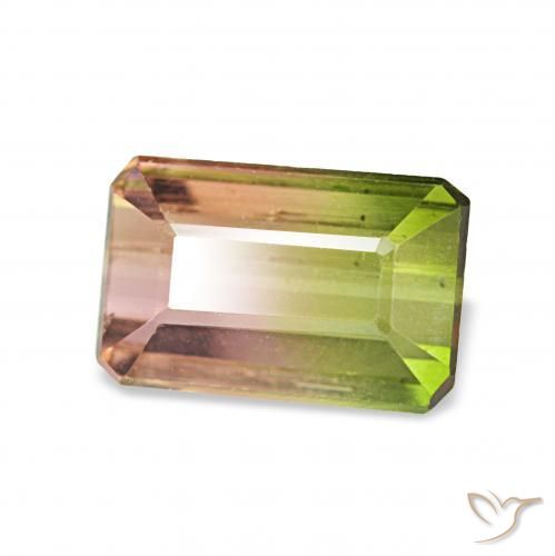 Turmalina Sandía natural de 1.45 ct, Corte Octágono / Esmeralda, VS